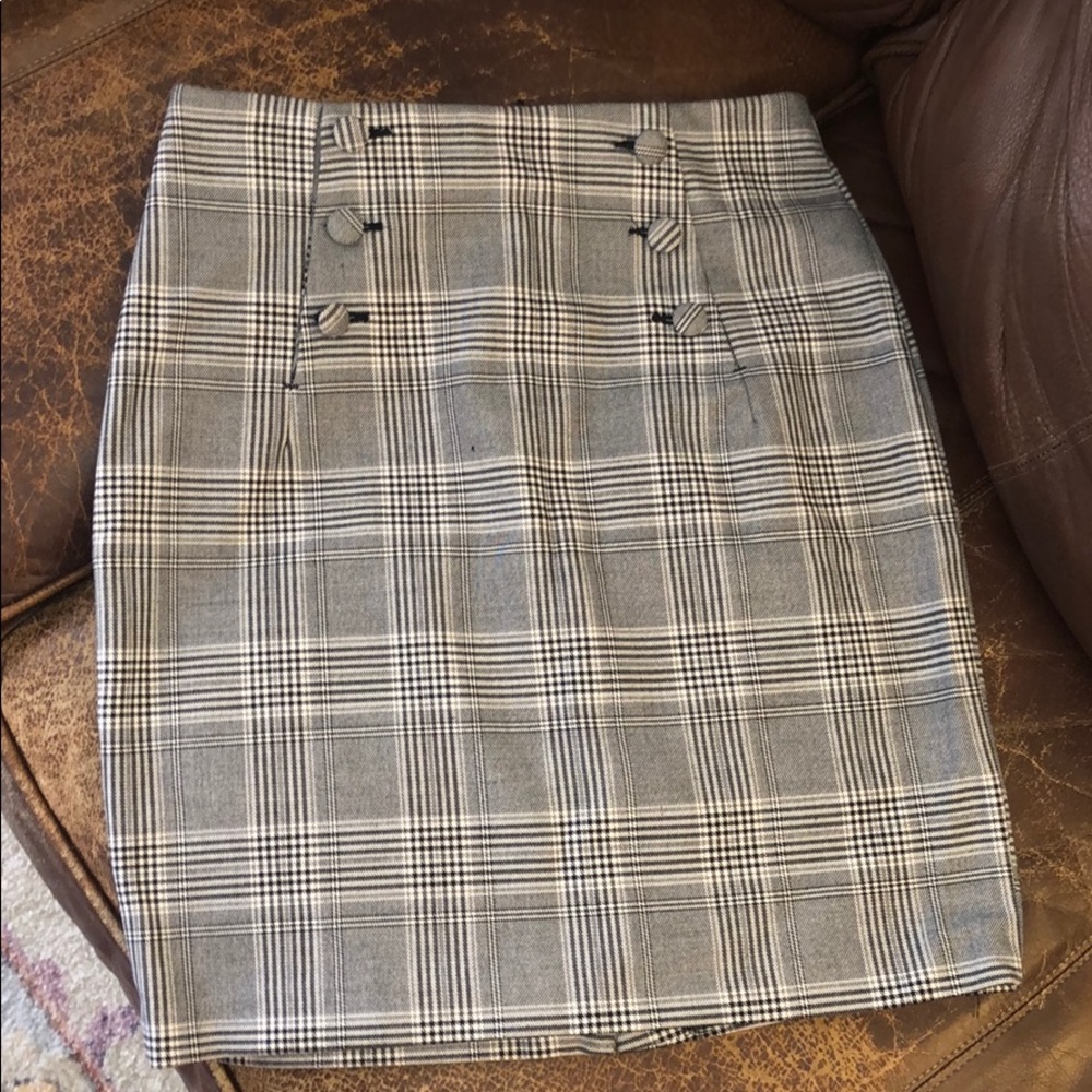 H&M Plaid Pencil Skirt
